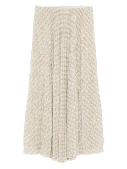forte_forte plissé pattern midi skirt