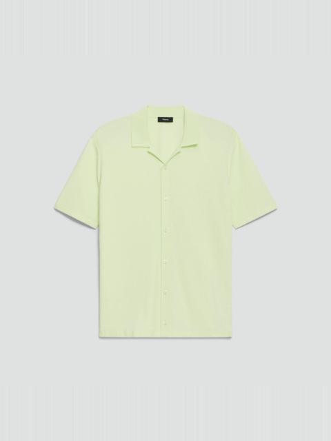 Theory Short-Sleeve Button-Up Shirt in Light Bilen