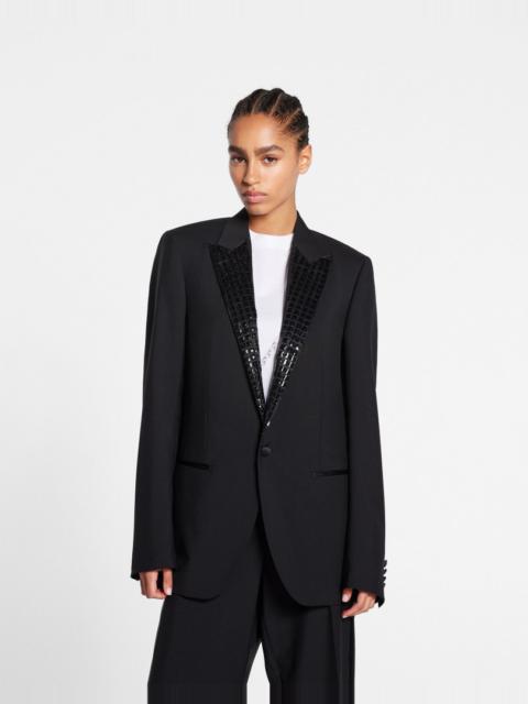 Lanvin EVENING TAILORED JACKET WITH SEQUIN-EMBROIDERED LAPELS