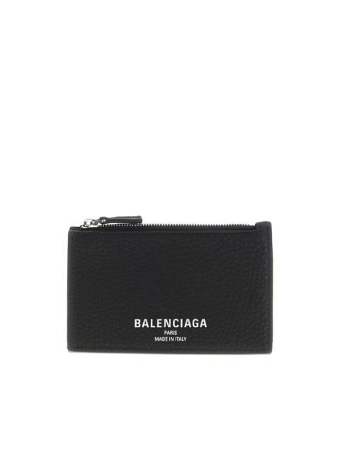 BALENCIAGA logo zip card holder