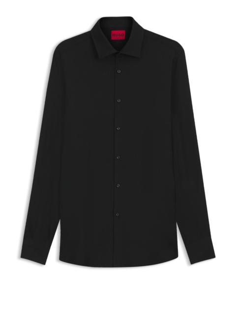 HUGO SLIM-FIT BUSINESS SHIRT IN SOFT GARMENT-WASHED FABRIC
