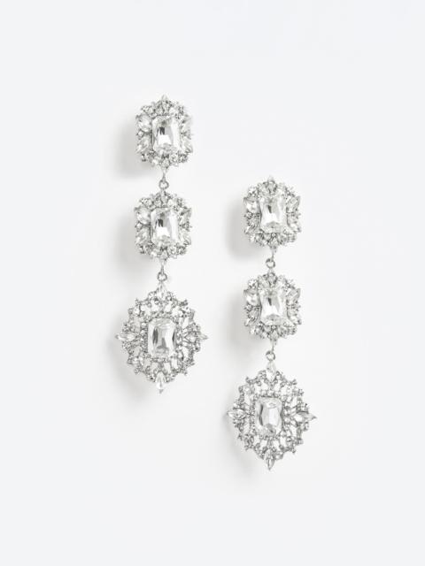 self-portrait Crystal Tiered Earrings