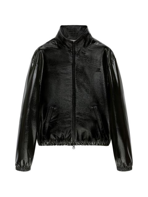 courrèges vinyl oversized tracksuit jacket