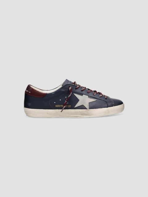 Golden Goose Men's Men's Super-Star Logo Leather Sneakers - Navy