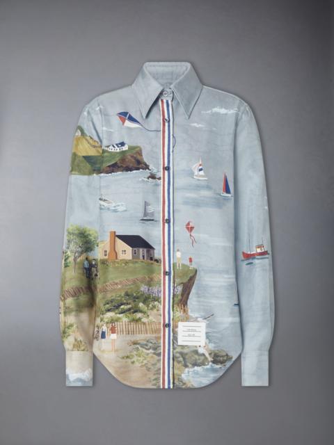 Thom Browne NANTUCKET SCENIC SILK TWILL SHIRT