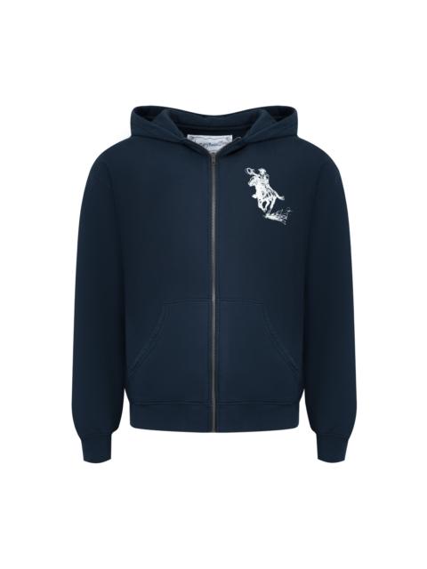 One Of These Days BARBED ZIP UP HOODED SWEATSHIRT