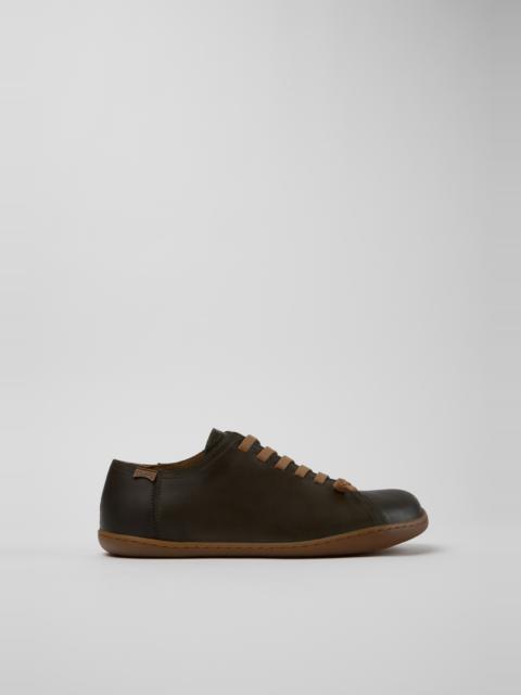 CAMPER Peu Green Nubuck Shoes for Men.