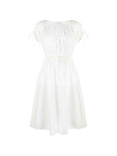 Moncler drawstring-waist poplin dress