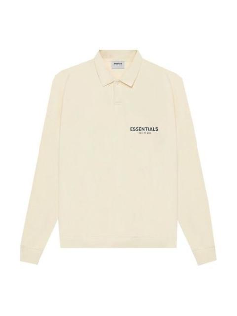 ESSENTIALS Fear of God Essentials SS21 Long Sleeve French Terry Polo Shirt 'Buttercream' FOG-SS21-637