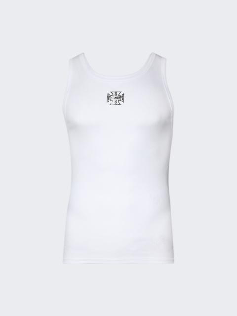 VETEMENTS Biker Cross Logo Tank Top White