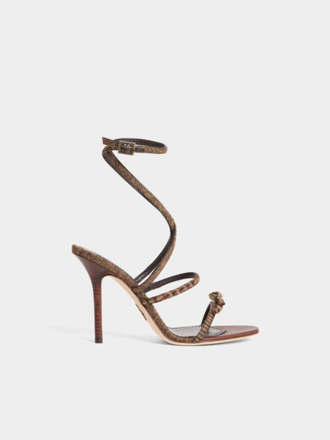 DSQUARED2 CLASSIC CHECK HEELED SANDALS