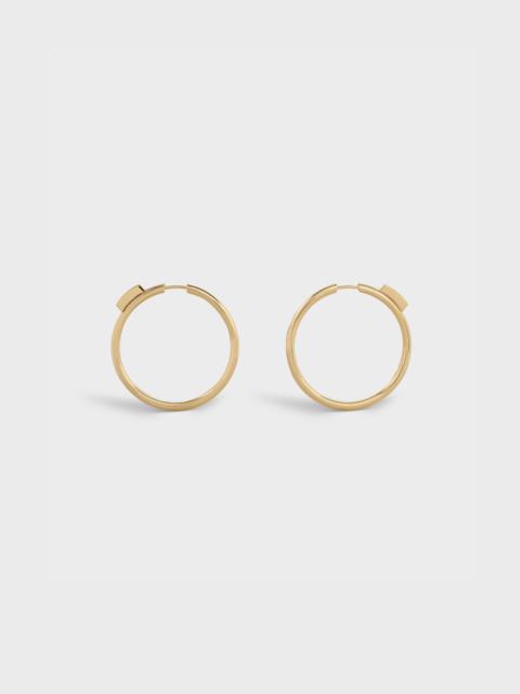 CELINE Systeme Large Hoops in Yellow Gold and Diamonds