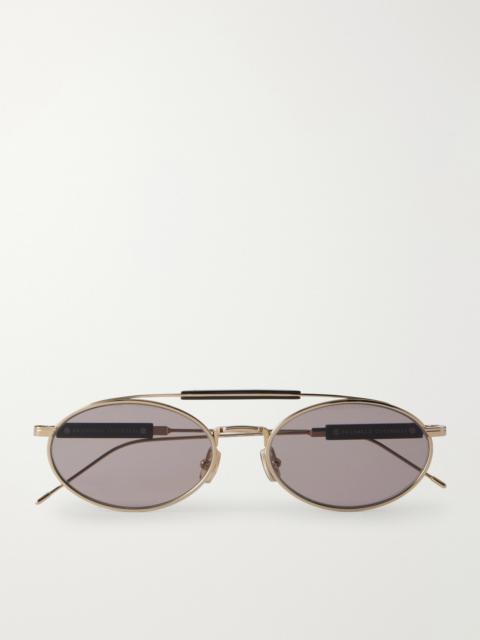Brunello Cucinelli Aviator-style Gold-tone And Acetate Sunglasses