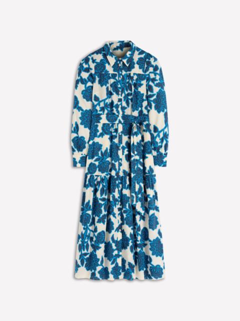 BODEN Ellie Cotton Maxi Shirt Dress-Ivory Floral Frenzy