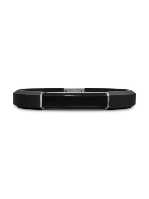 DAVID YURMAN Men's Streamline ID Bracelet In Rubber - Black Onyx