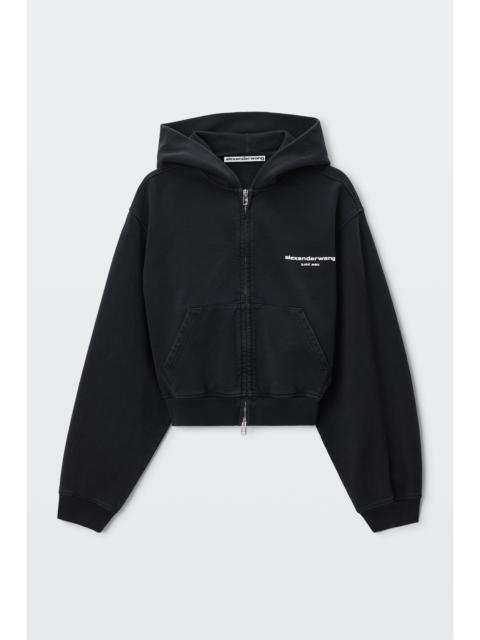Alexander Wang logo print zip-up hoodie