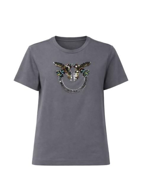 PINKO Quentin embellished cotton T-shirt