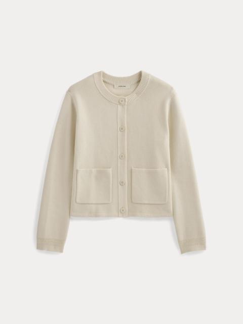 EVERLANE THE CREW CARDIGAN IN EVERYDAY COTTON