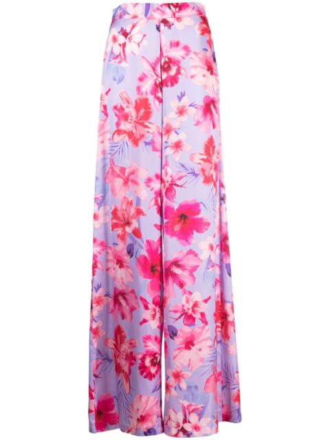 PINKO floral-print high-waisted palazzo pants