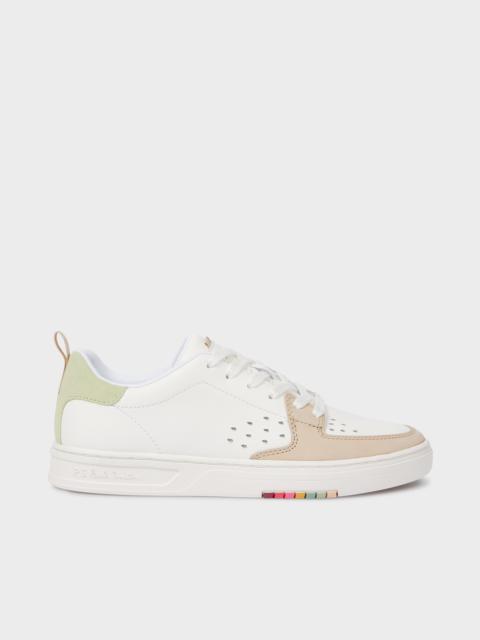 Women's White Contrast-Panel 'Cosmo' Trainers