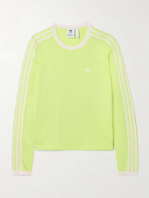 + Wales Bonner striped neon recycled knitted T-shirt