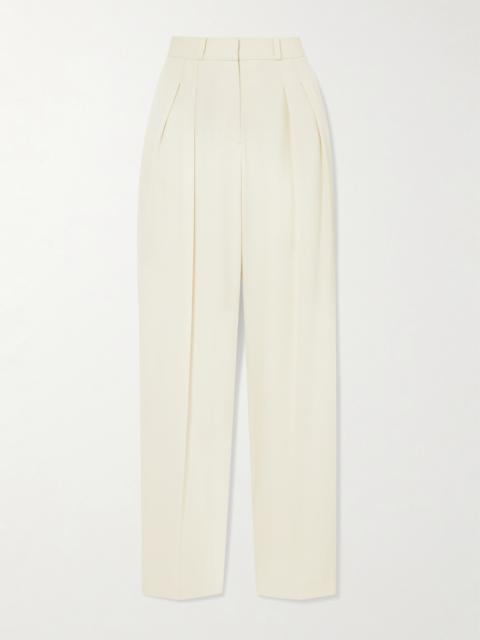 Loulou de Saison Alio Pleated Twill Wide-leg Pants