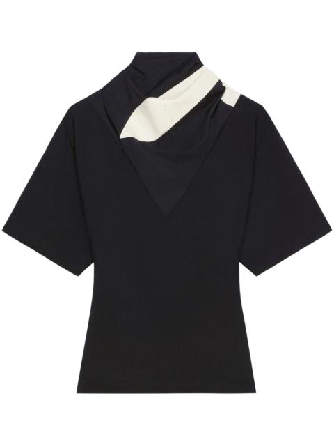 courrèges panelled-scarf top