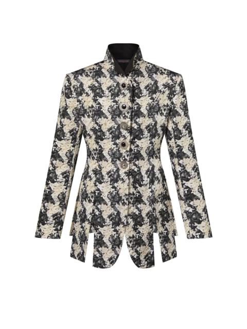 Louis Vuitton Houndstooth Silk Frock Jacket