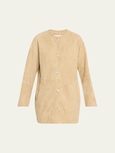 Loulou de Saison Waren Suede Collarless Jacket