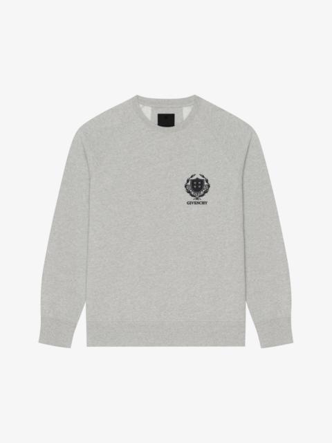 Givenchy GIVENCHY CREST SLIM FIT SWEATSHIRT IN FLEECE