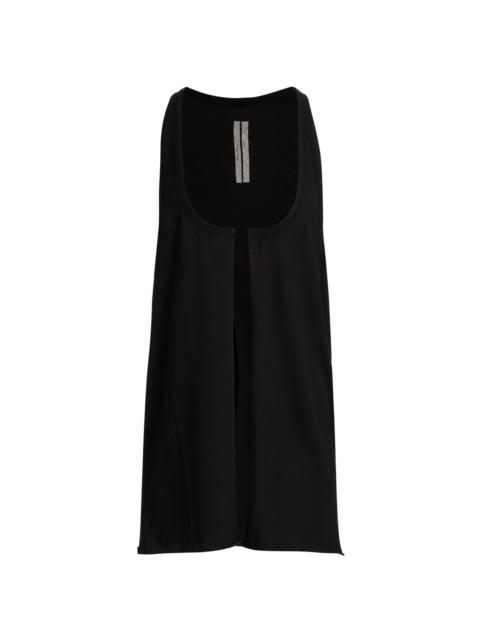 Rick Owens Men's Pony Open-Front Cotton Tank - Black