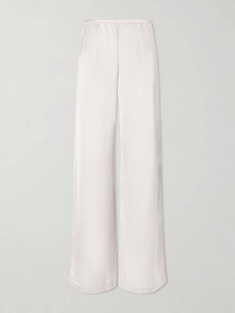 LESET Barb Satin Wide-leg Pants