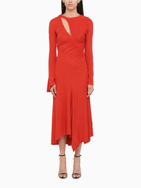 ワンピース VICTORIA BECKHAM CUT OUT DETAIL RED DRESS Victoria Beckham cut out detail red dress | REVERSIBLE