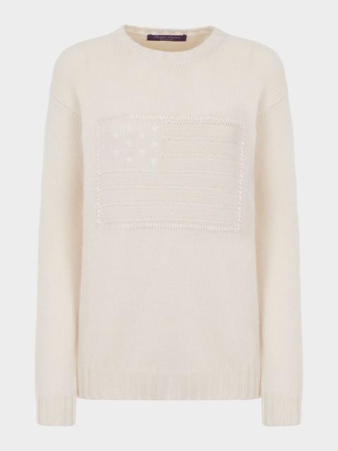 Ralph Lauren Flag Cashmere Crewneck Sweater
