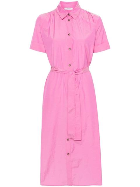 PESERICO beaded belted shirt dress