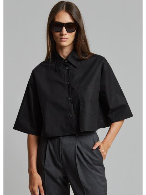 The Frankie Shop Odem Cropped Shirt - Black