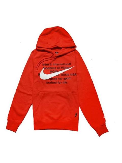 Nike Sportswear Swoosh Large Printing Pullover Orange Red Orangered CJ4864-891