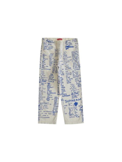 Supreme Supreme Gonz Poems Chino Pant Stone