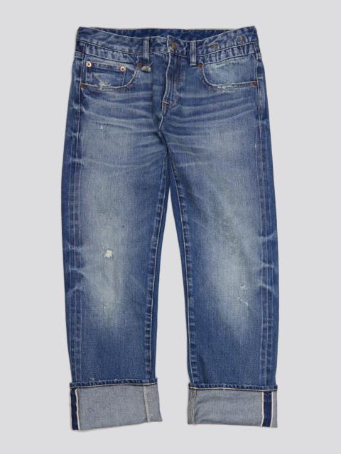 R13 CUFFED BOY STRAIGHT - DEVLIN SELVEDGE BLUE