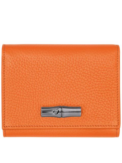 Longchamp Roseau Essential Wallet Orange - Leather