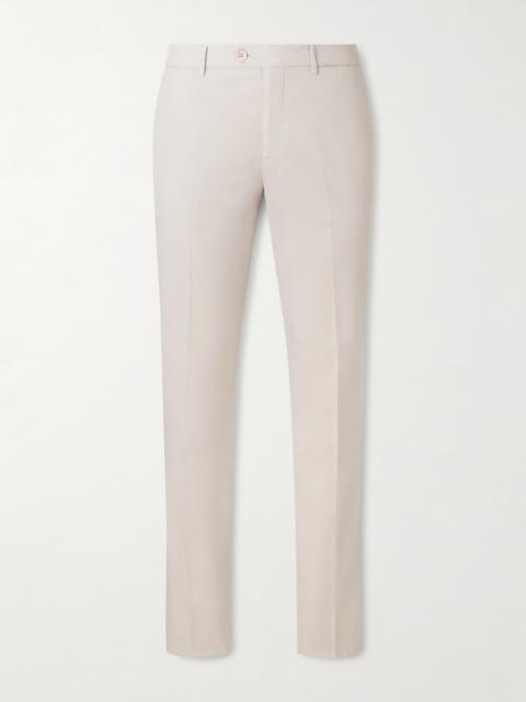 Brunello Cucinelli Slim-Fit Stretch-Cotton Twill Trousers