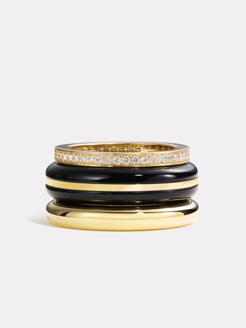 By Pariah Stack_Classic Ring Stack | Black Onyx