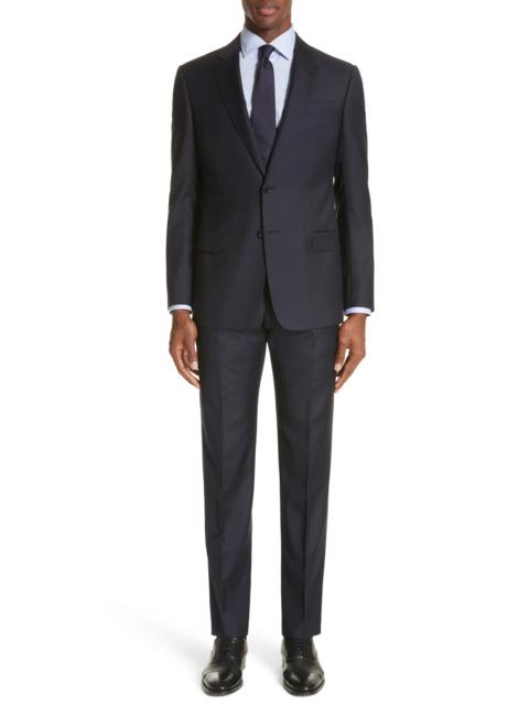 Trim Fit Solid Wool Suit