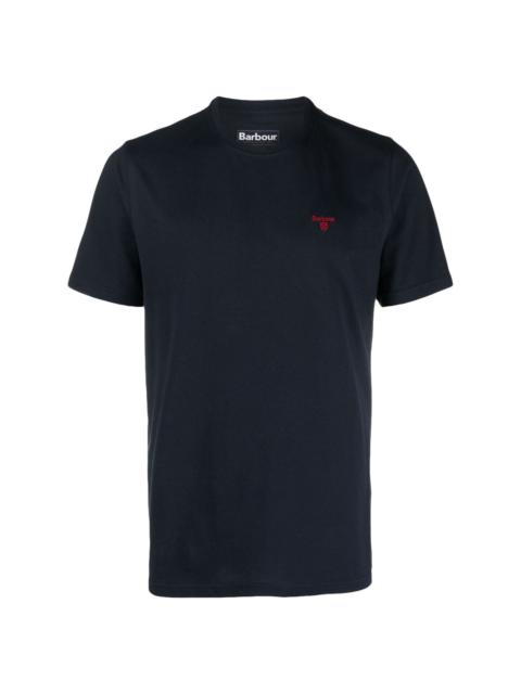 Barbour embroidered-logo cotton T-shirt