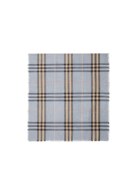 Burberry Reversible Check Wool Silk Scarf