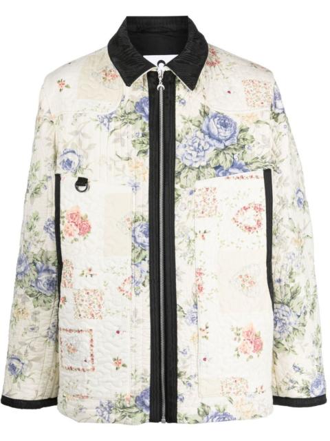 Marine Serre Boutis floral-print quilted jacket