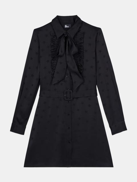 The Kooples SHORT BLACK JACQUARD DRESS