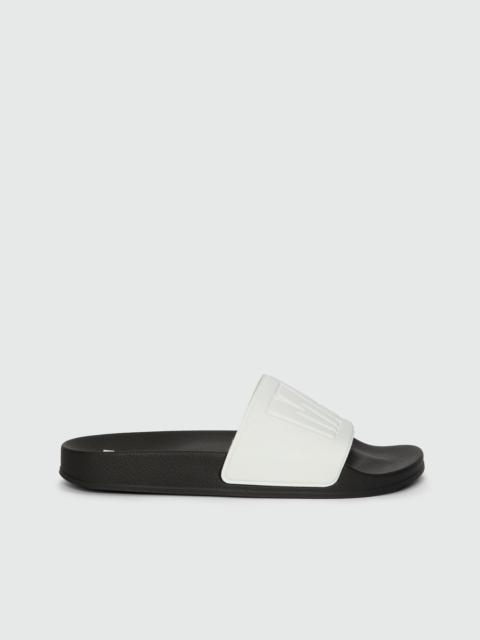 MSGM Black and white pool slides with MSGM macrologo