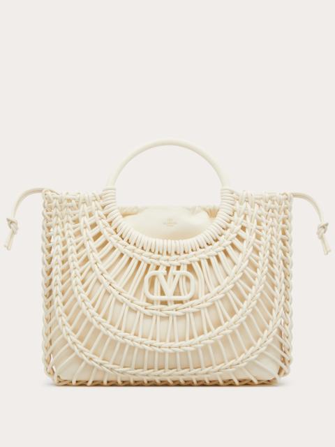 Valentino ALLKNOTS WOVEN LEATHER SHOPPER