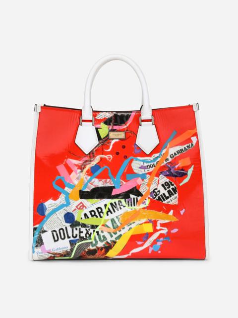 Dolce & Gabbana Edge shopper with patchwork appliqués